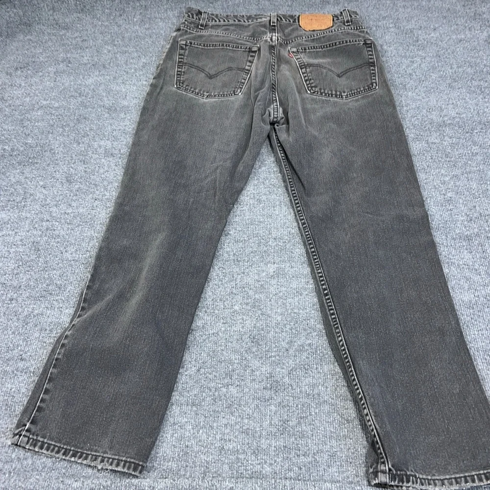 Vintage Levis 505 Jean Men 34x30 Black Regular Straight Fade Made in USA 90s Y2K